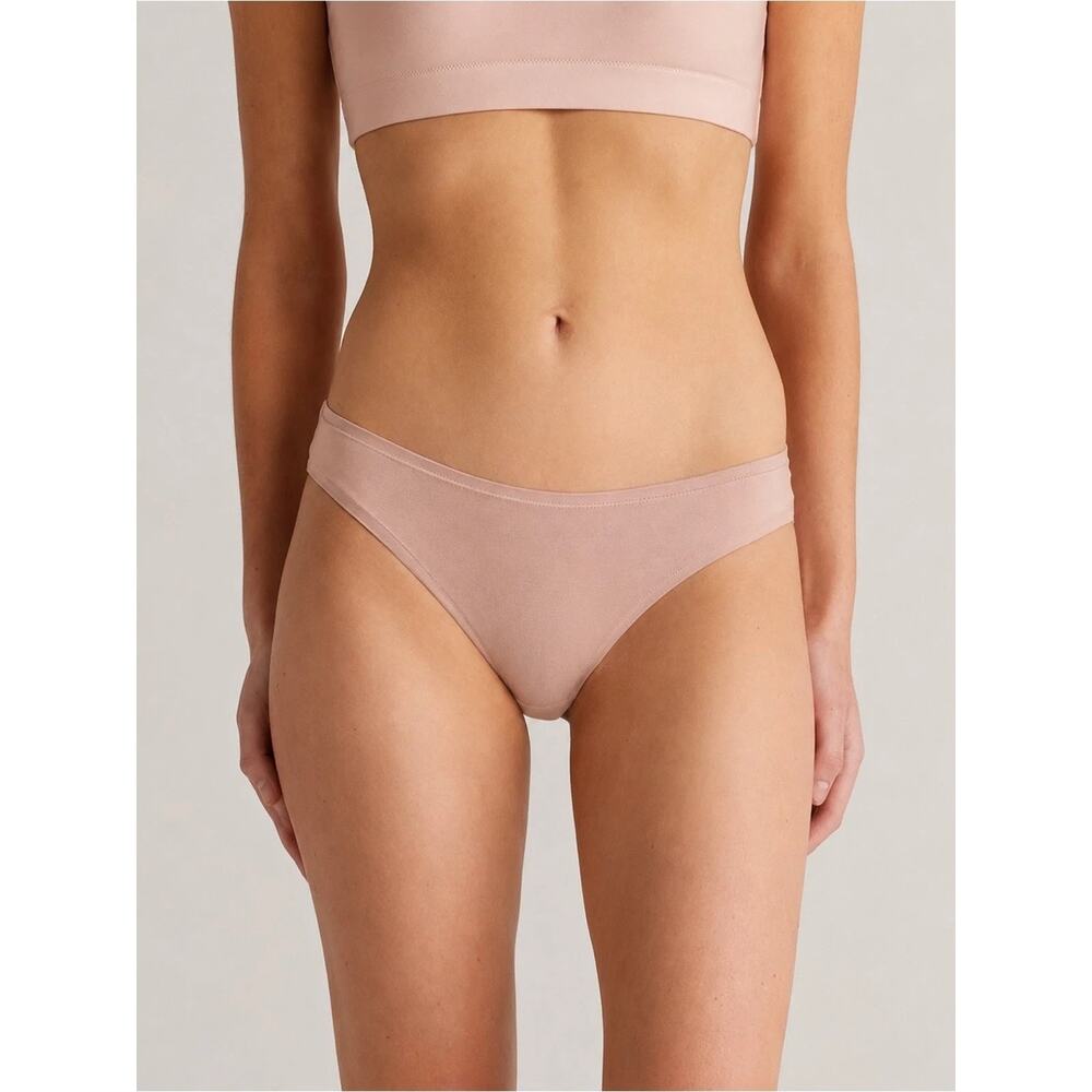 Quince Women's Organic Cotton Bikini Panties 6-pk Black/White/Sand NEW ~ Size S